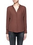 Main View - Click To Enlarge - VINCE - Cascading trim georgette blouse