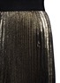 Detail View - Click To Enlarge - ALICE & OLIVIA - 'Katz' metallic plissé pleat maxi skirt