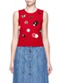 Main View - Click To Enlarge - ALICE & OLIVIA - 'Igby' embellished sleeveless knit top