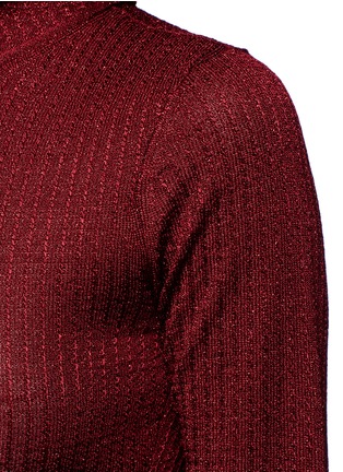 Detail View - Click To Enlarge - ALICE & OLIVIA - 'Billi' metallic turtleneck sweater