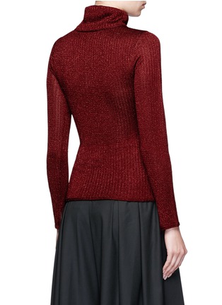 Back View - Click To Enlarge - ALICE & OLIVIA - 'Billi' metallic turtleneck sweater