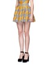 Front View - Click To Enlarge - ALICE & OLIVIA - 'Connor' lampshade houndstooth patchwork skirt