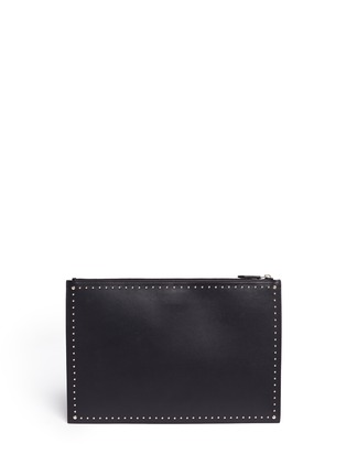 Back View - Click To Enlarge - GIVENCHY - 'Antigona' stud leather flat zip pouch
