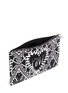 Detail View - Click To Enlarge - GIVENCHY - 'Power of Love' large slogan print zip pouch