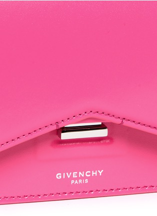 Detail View - Click To Enlarge - GIVENCHY - 'Bow Cut' leather chain wallet bag