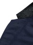 Detail View - Click To Enlarge - LANVIN - Slim fit contrast leather collar wool coat