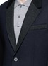 Detail View - Click To Enlarge - LANVIN - Deconstructed colourblock jersey soft blazer