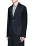 Front View - Click To Enlarge - LANVIN - Deconstructed colourblock jersey soft blazer