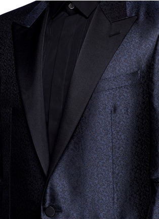 Detail View - Click To Enlarge - LANVIN - 'Evolution' silk jacquard tuxedo blazer