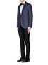 Figure View - Click To Enlarge - LANVIN - Slim fit metallic jacquard tuxedo blazer
