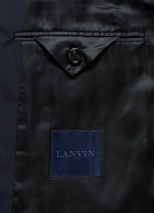  - LANVIN - Slim fit collar trim wool blazer