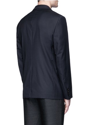 Back View - Click To Enlarge - LANVIN - Slim fit collar trim wool blazer