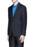 Front View - Click To Enlarge - LANVIN - Slim fit collar trim wool blazer