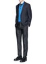 Figure View - Click To Enlarge - LANVIN - Slim fit collar trim wool blazer