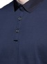 Detail View - Click To Enlarge - LANVIN - Slim fit grosgrain collar polo shirt