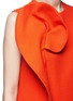 Detail View - Click To Enlarge - DELPOZO - Floral pin fold textured dress