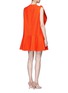 Back View - Click To Enlarge - DELPOZO - Floral pin fold textured dress