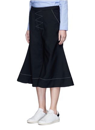 Front View - Click To Enlarge - ELLERY - 'Roxie' virgin wool blend flared culottes