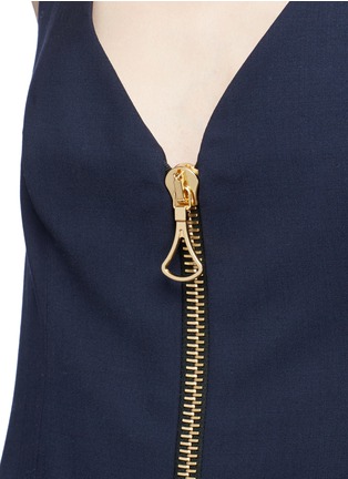 Detail View - Click To Enlarge - ELLERY - 'Barton' zip front camisole dress