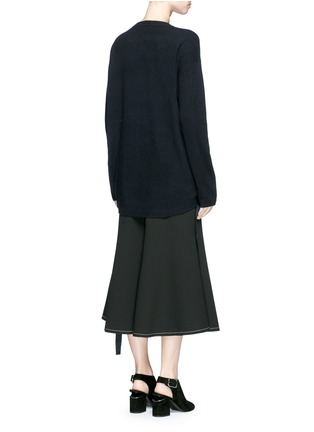 Back View - Click To Enlarge - ELLERY - 'Smitten' ribbon drawstring cashmere sweater