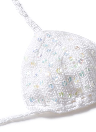 Detail View - Click To Enlarge - ANNA KOSTUROVA - 'Starlet' sequin crochet knit bikini set