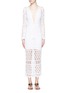 Main View - Click To Enlarge - ANNA KOSTUROVA - 'Bianca' lace-up front crochet knit dress