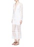 Figure View - Click To Enlarge - ANNA KOSTUROVA - 'Bianca' lace-up front crochet knit dress