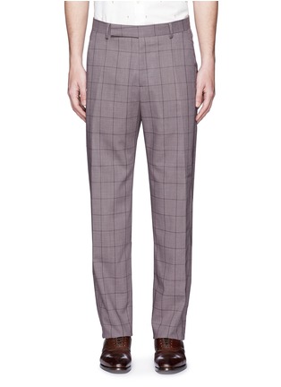 Main View - Click To Enlarge - PAUL SMITH - Windowpane check Loro Piana® wool travel pants