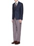 Figure View - Click To Enlarge - PAUL SMITH - Windowpane check Loro Piana® wool travel pants