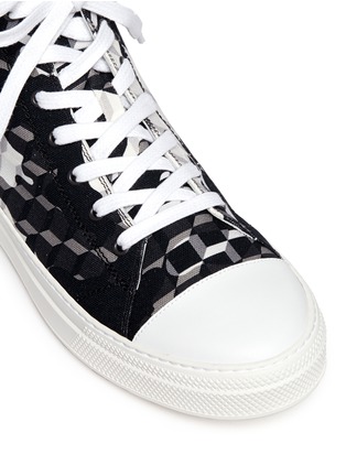 Detail View - Click To Enlarge - PIERRE HARDY - 'Frisco' camocube print high top sneakers