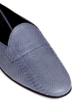 Detail View - Click To Enlarge - PIERRE HARDY - Snakeskin leather slide mules