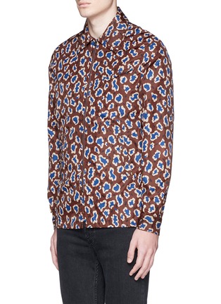 Front View - Click To Enlarge - ACNE STUDIOS - 'Merick' leopard print windbreaker shirt jacket