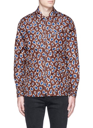 Main View - Click To Enlarge - ACNE STUDIOS - 'Merick' leopard print windbreaker shirt jacket