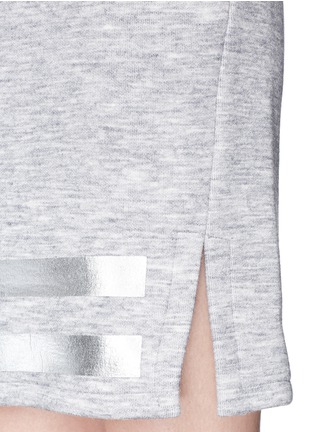 Detail View - Click To Enlarge - COCURATA - Foil stripe bonded jersey dress