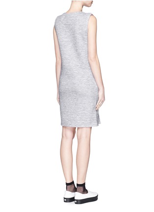Back View - Click To Enlarge - COCURATA - Foil stripe bonded jersey dress