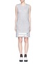 Main View - Click To Enlarge - COCURATA - Foil stripe bonded jersey dress