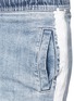 Detail View - Click To Enlarge - COCURATA - "Denim Trax' elastic waist jeans