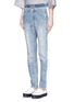 Front View - Click To Enlarge - COCURATA - "Denim Trax' elastic waist jeans