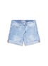 Main View - Click To Enlarge - COCURATA - Paint splatter rolled denim shorts