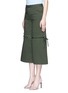 Front View - Click To Enlarge - 72722 - 'In It Together' lace-up cotton twill culottes
