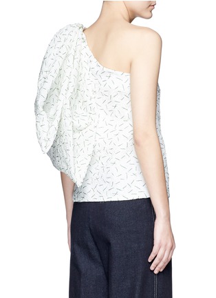 Back View - Click To Enlarge - 72722 - 'Hustle & Bustle' oversize bow sleeveless one shoulder top