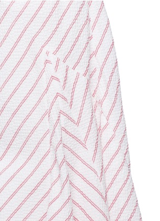 Detail View - Click To Enlarge - 72722 - 'Miss Direction' stripe seersucker wide leg pants