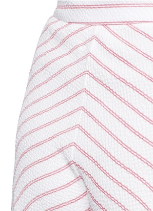 Detail View - Click To Enlarge - 72722 - 'Miss Direction' stripe seersucker wide leg pants