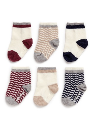 Main View - Click To Enlarge - ETIQUETTE CLOTHIERS - 'Heritage Bundle' infant socks 6-pair set