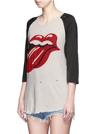 Front View - Click To Enlarge - MADEWORN - 'Rolling Stones' cotton raglan T-shirt