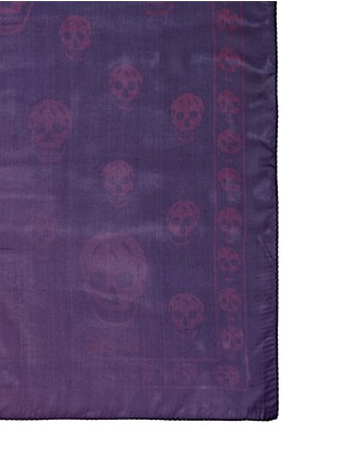 Detail View - Click To Enlarge - ALEXANDER MCQUEEN - Classic skull silk chiffon gradient scarf
