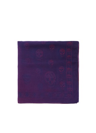 Main View - Click To Enlarge - ALEXANDER MCQUEEN - Classic skull silk chiffon gradient scarf