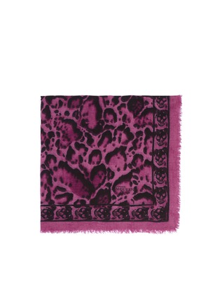 Main View - Click To Enlarge - ALEXANDER MCQUEEN - Leopard print skull cashmere-silk scarf