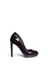 Main View - Click To Enlarge - ALEXANDER MCQUEEN - Ruffle trim patent leather platform pumps