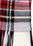 Detail View - Click To Enlarge - CHLOÉ - Colourblock fringe hem plaid sweater